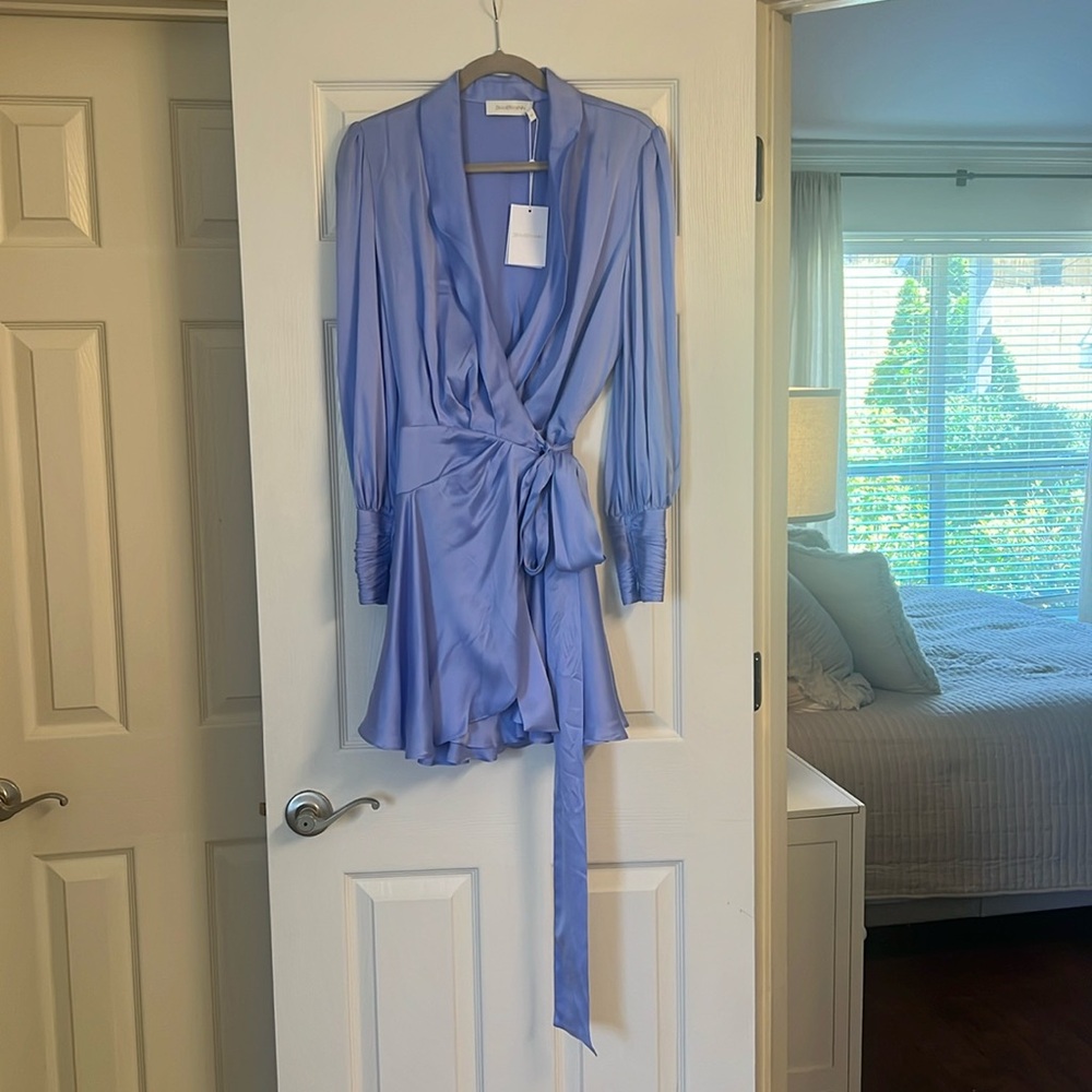 Zimmerman Silk Wrap Mini Dress